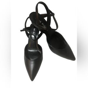 Satin Double Ankle Wrap Satin Pumps- Size 6.5